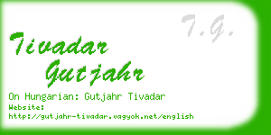 tivadar gutjahr business card